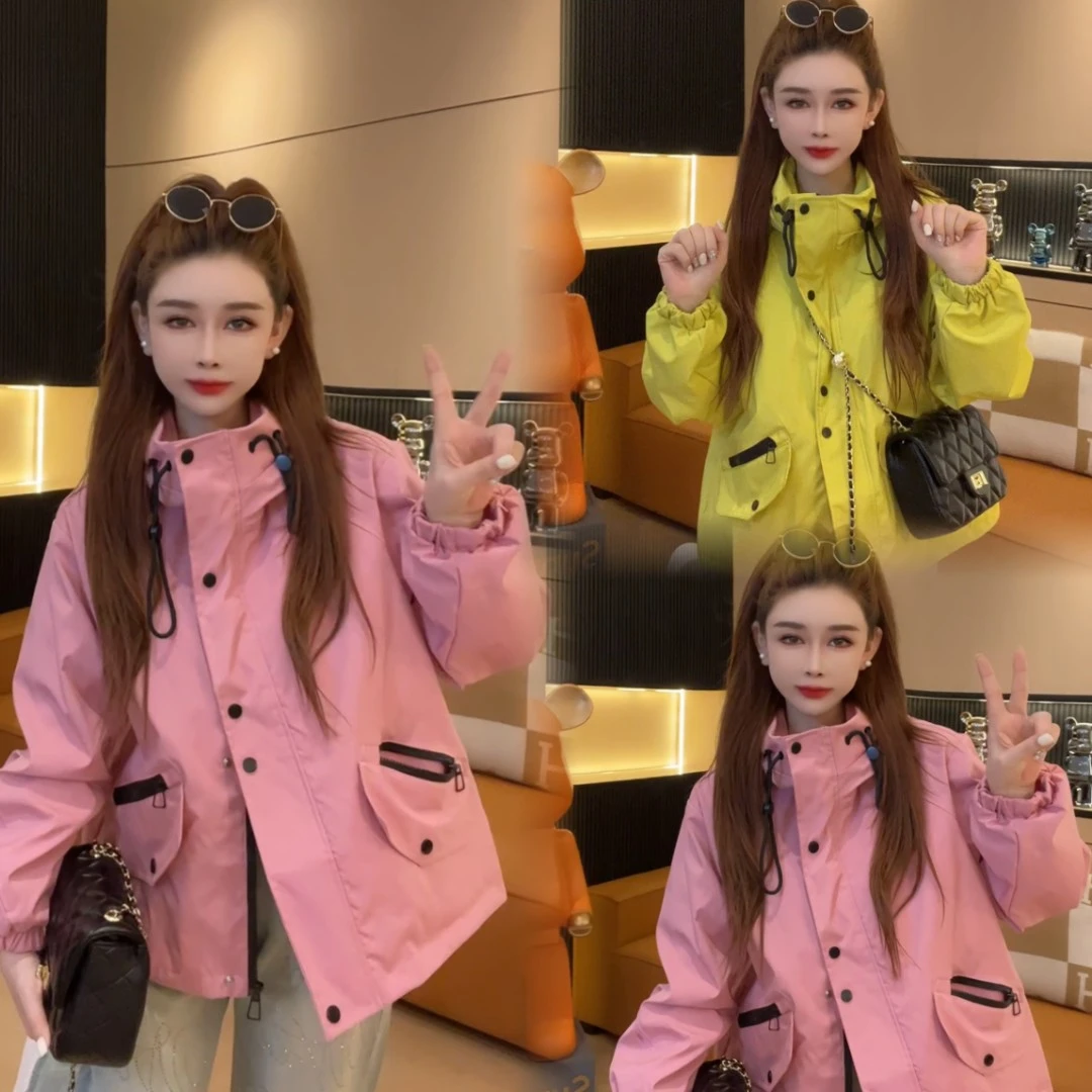 紫哥ZIGE欧货拉链口袋连帽外套YN#2501