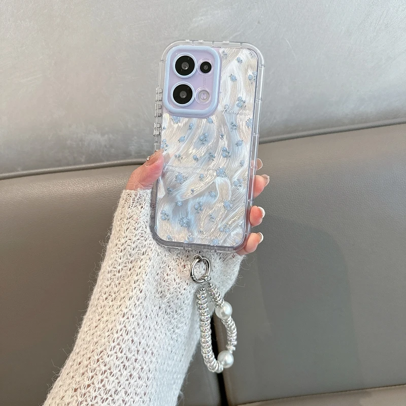 适用opporeno13手机壳13pro新款pkm110小清新花朵全包防摔创意女