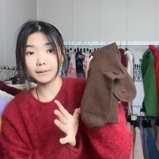 咖色小腿袜两双袜子