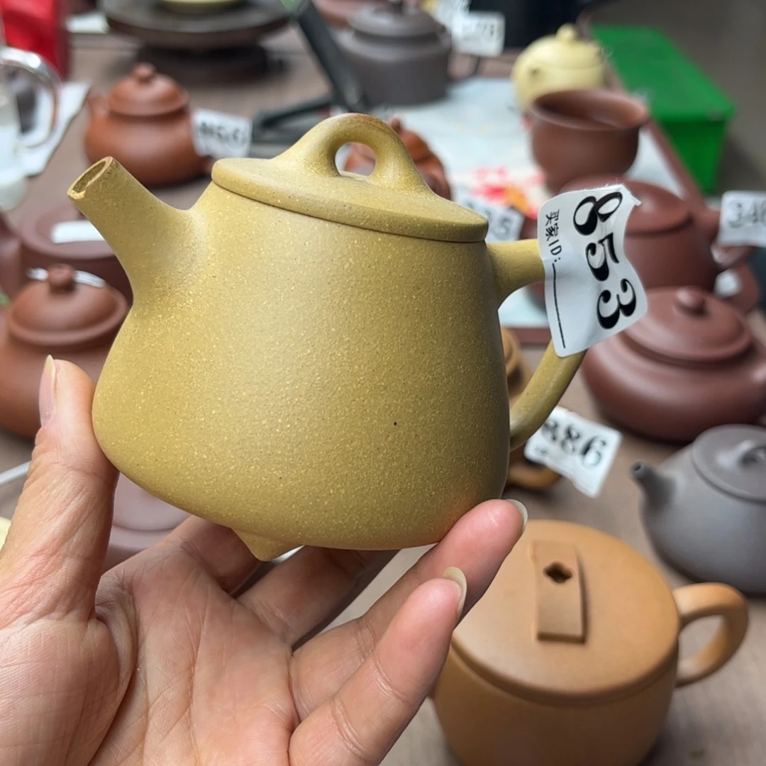 紫砂茶壶黄金段封釉210cc大瑕疵