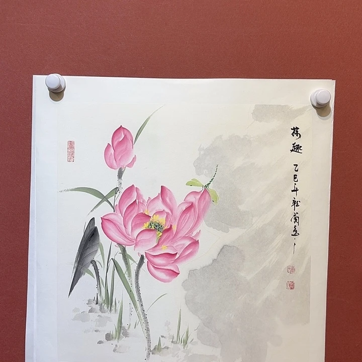 国画听兰老师花鸟