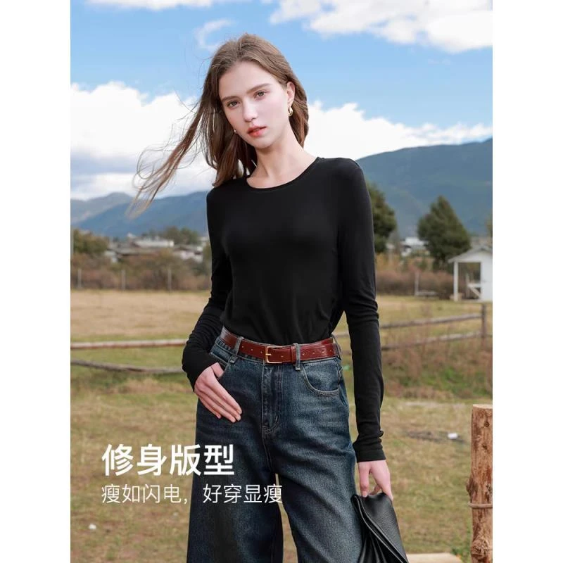 唯琳剪标   C10-10-3541款   黑色圆领长袖上衣