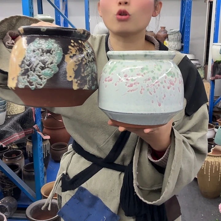 14×15 -粗陶花盆有孔-买买买