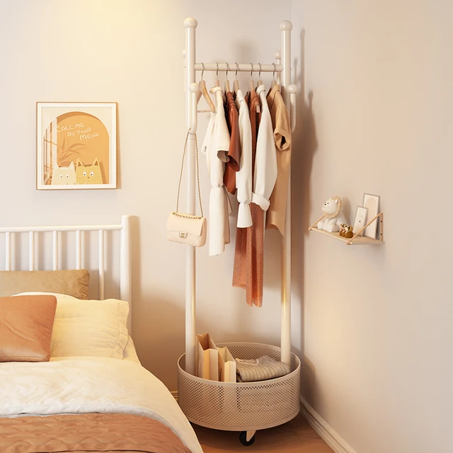 衣架落地卧室可移动小型挂衣架家用房间挂衣服架子不占空间衣帽架