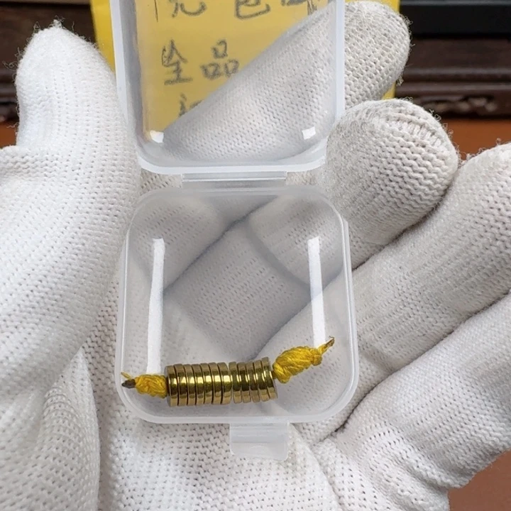 无铜合金文玩配饰黑胆石6✖️1