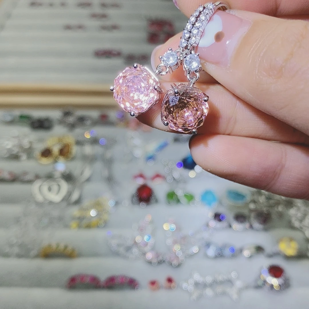 【闪购商品】托帕石耳饰银S925镶嵌