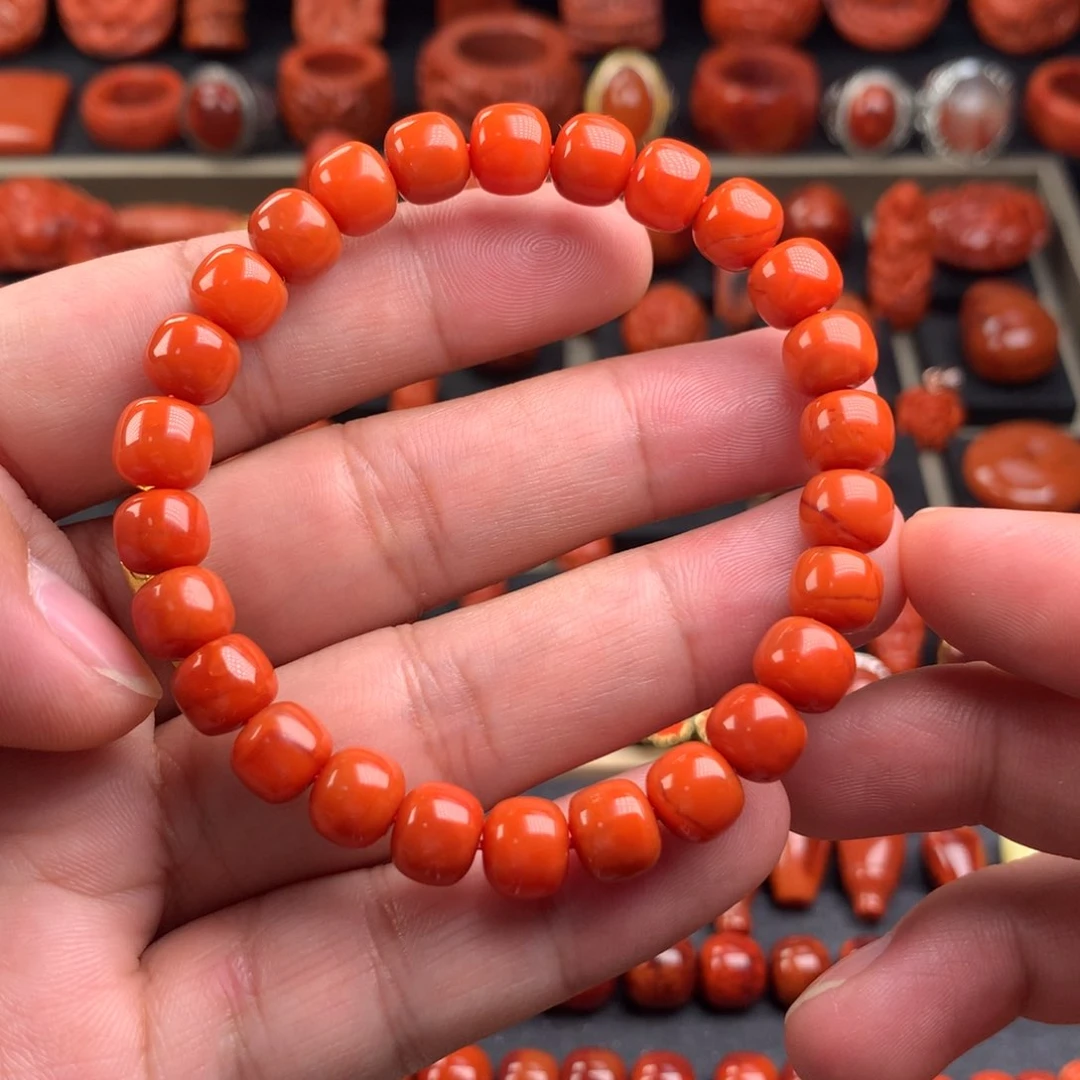 南红玛瑙老型手串手串8+未镶嵌