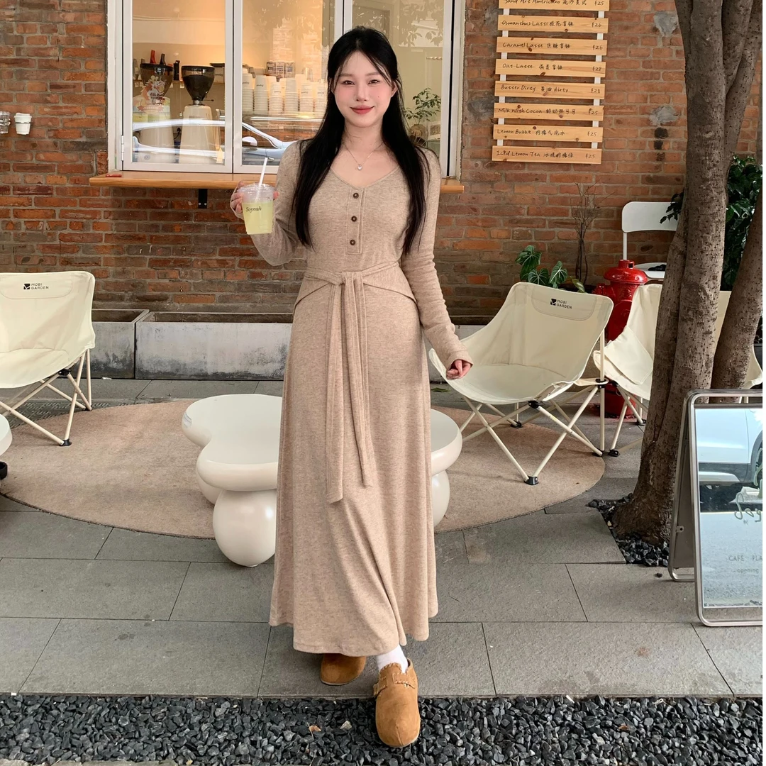 【顺顺】 微胖mm大码女装初秋季穿搭法式气质连衣裙WBM0502