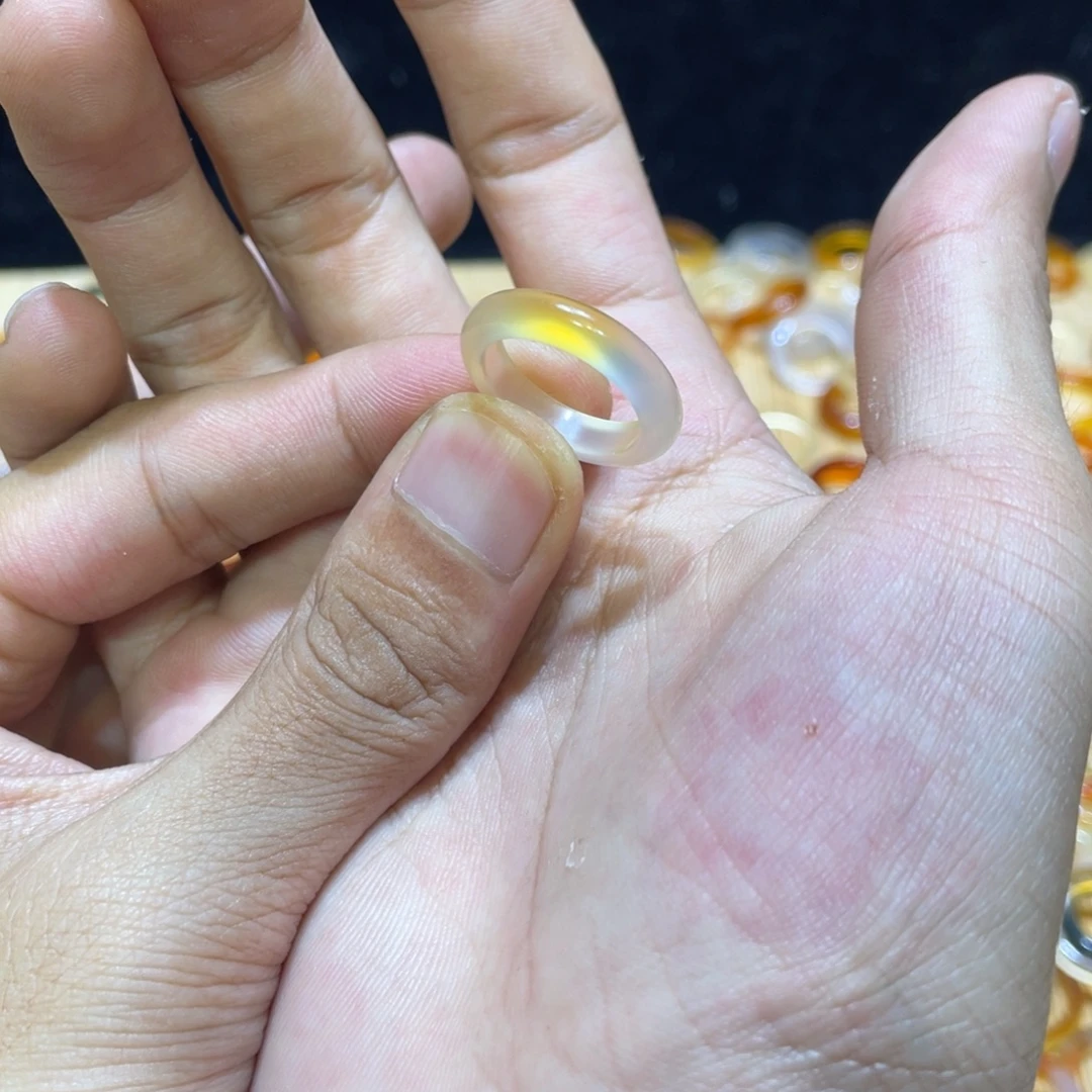 玛瑙/玉髓合金戒指98号港12 默认瑕疵