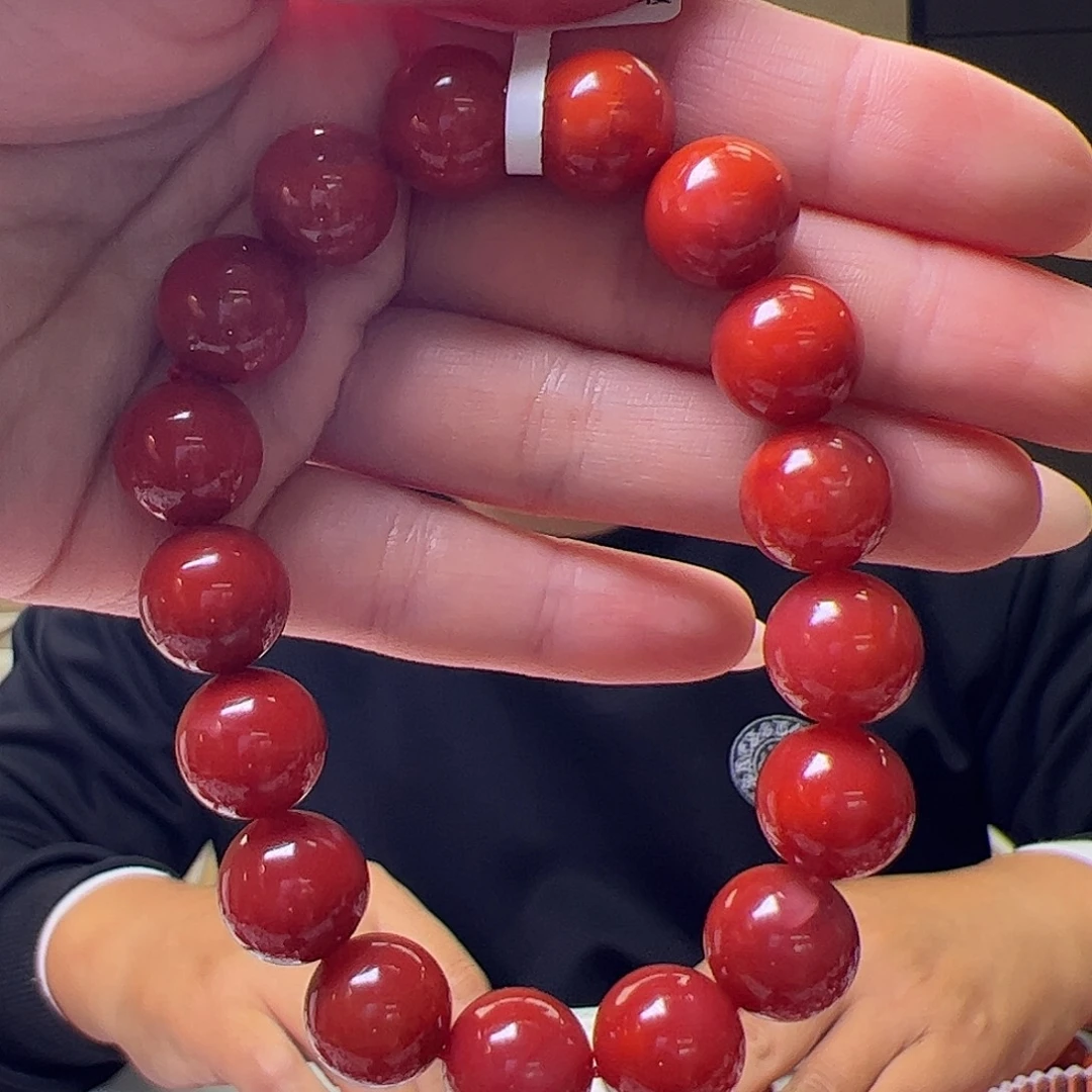 南红玛瑙未镶嵌13mm圆珠手串