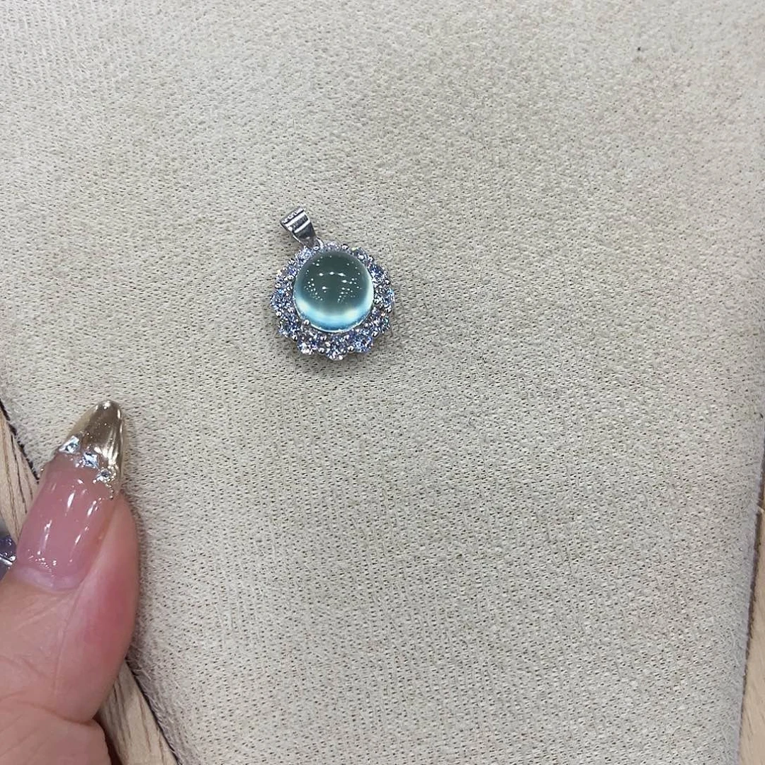 *****岫玉银S925镶嵌吊坠(不含链)