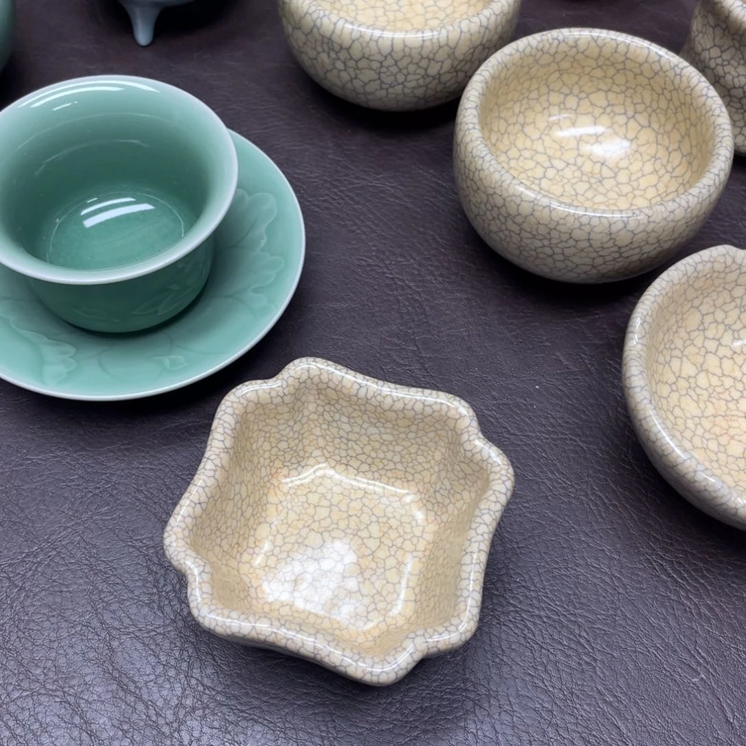 流***意精品青瓷茶具杯子