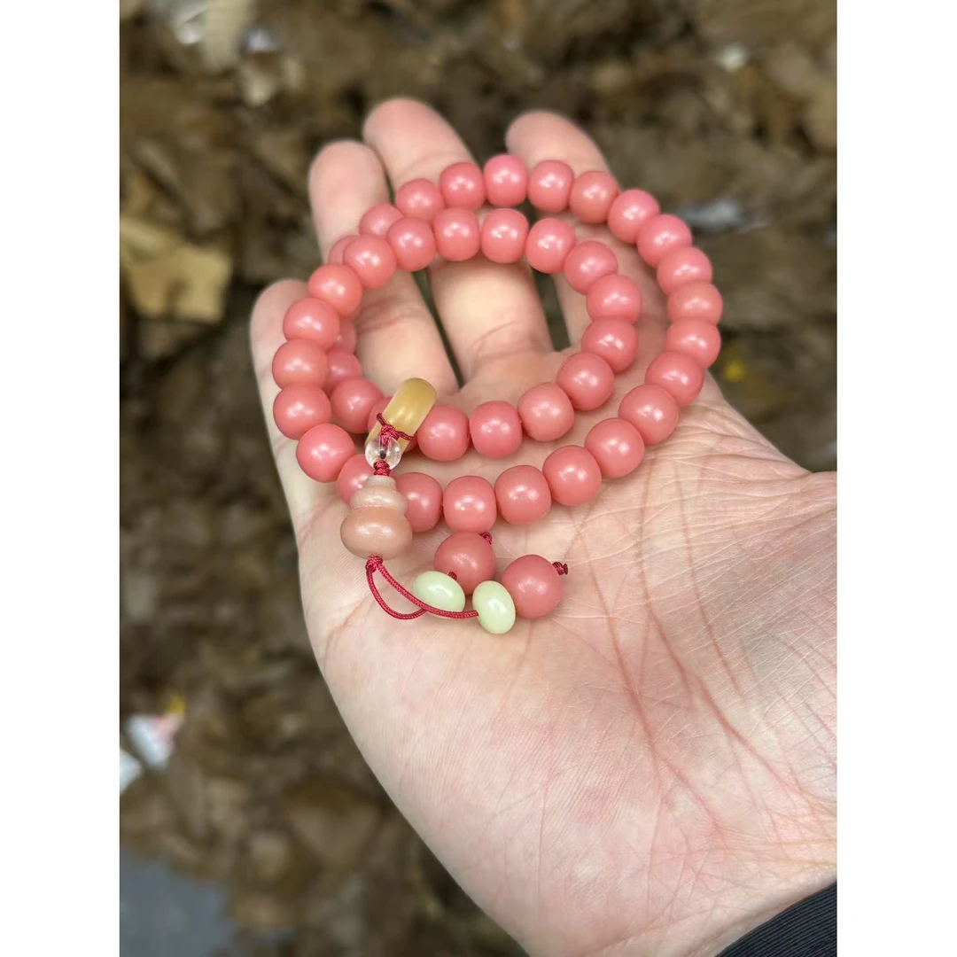 0023莓粉菩提精品手串an0023（无礼盒）