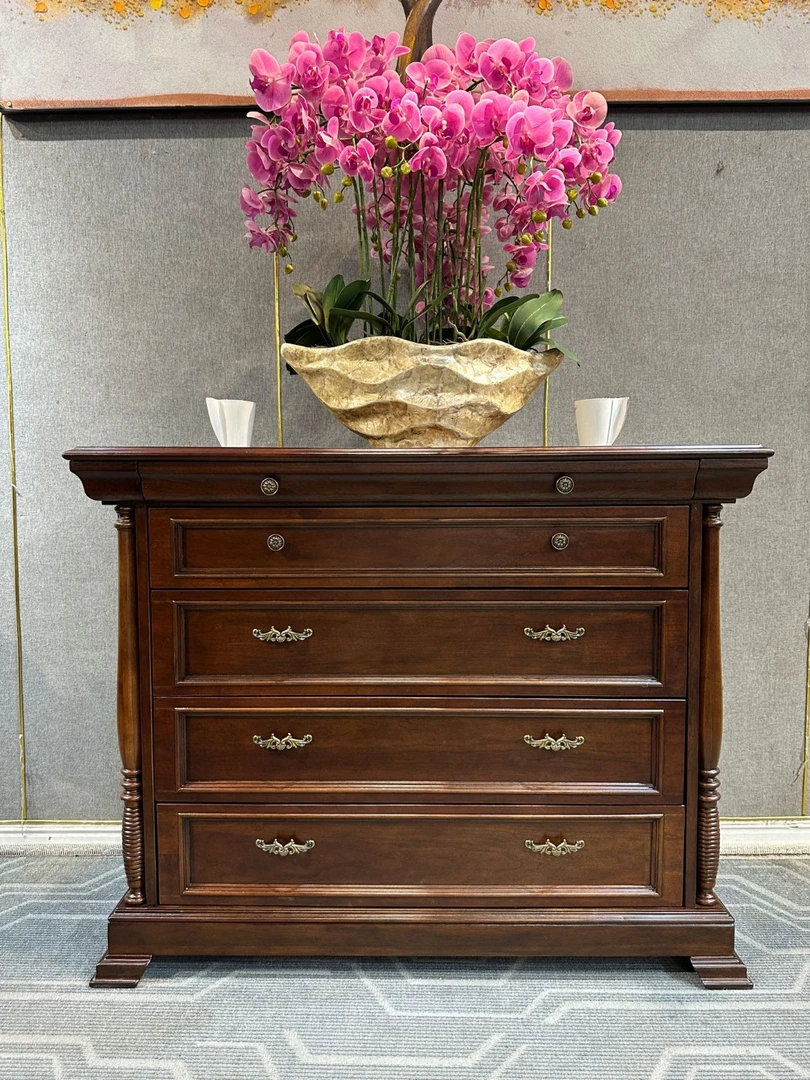 143四斗柜复古五斗柜，1250*550*1000美式收纳客厅抽屉式