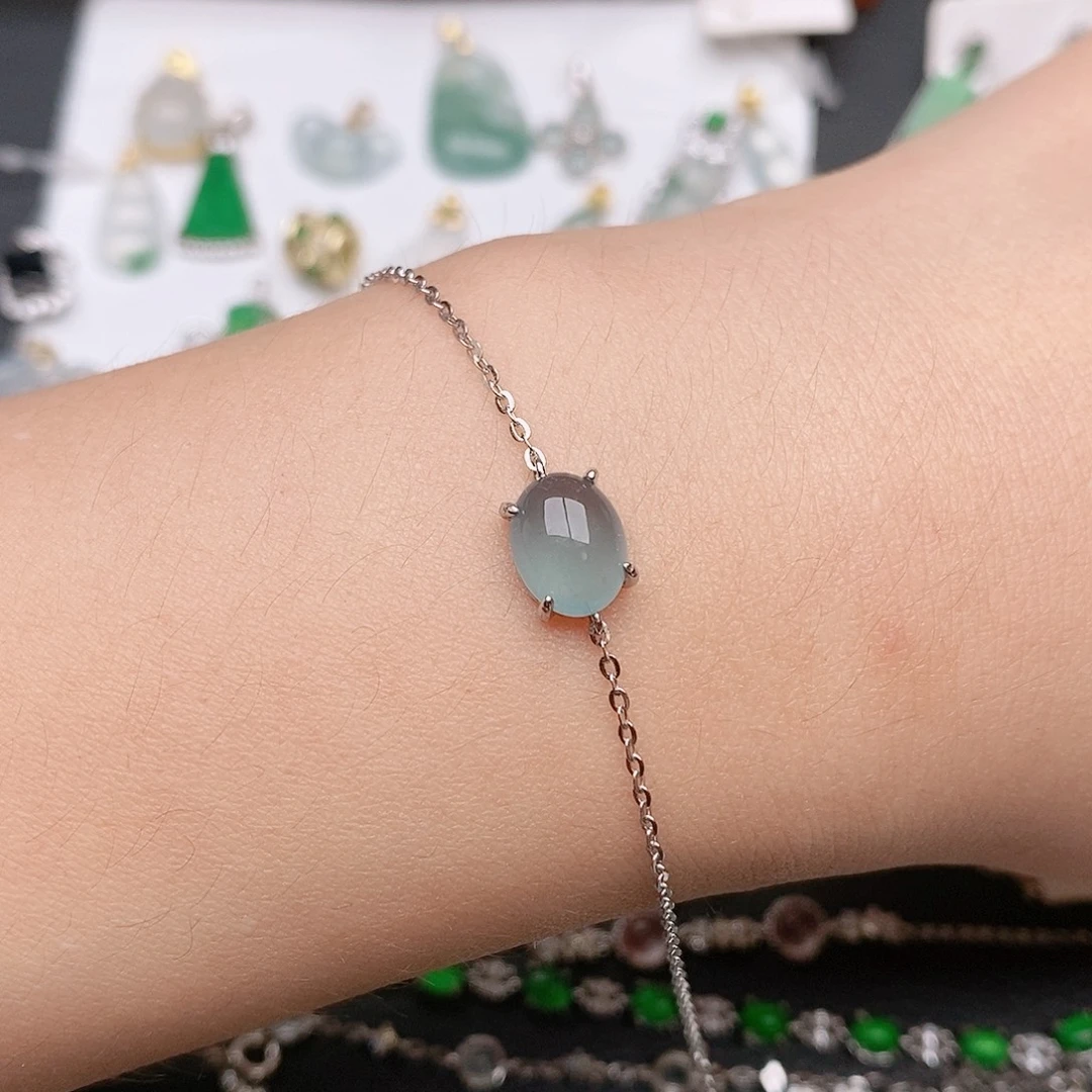 翡翠银S925镶嵌颈饰