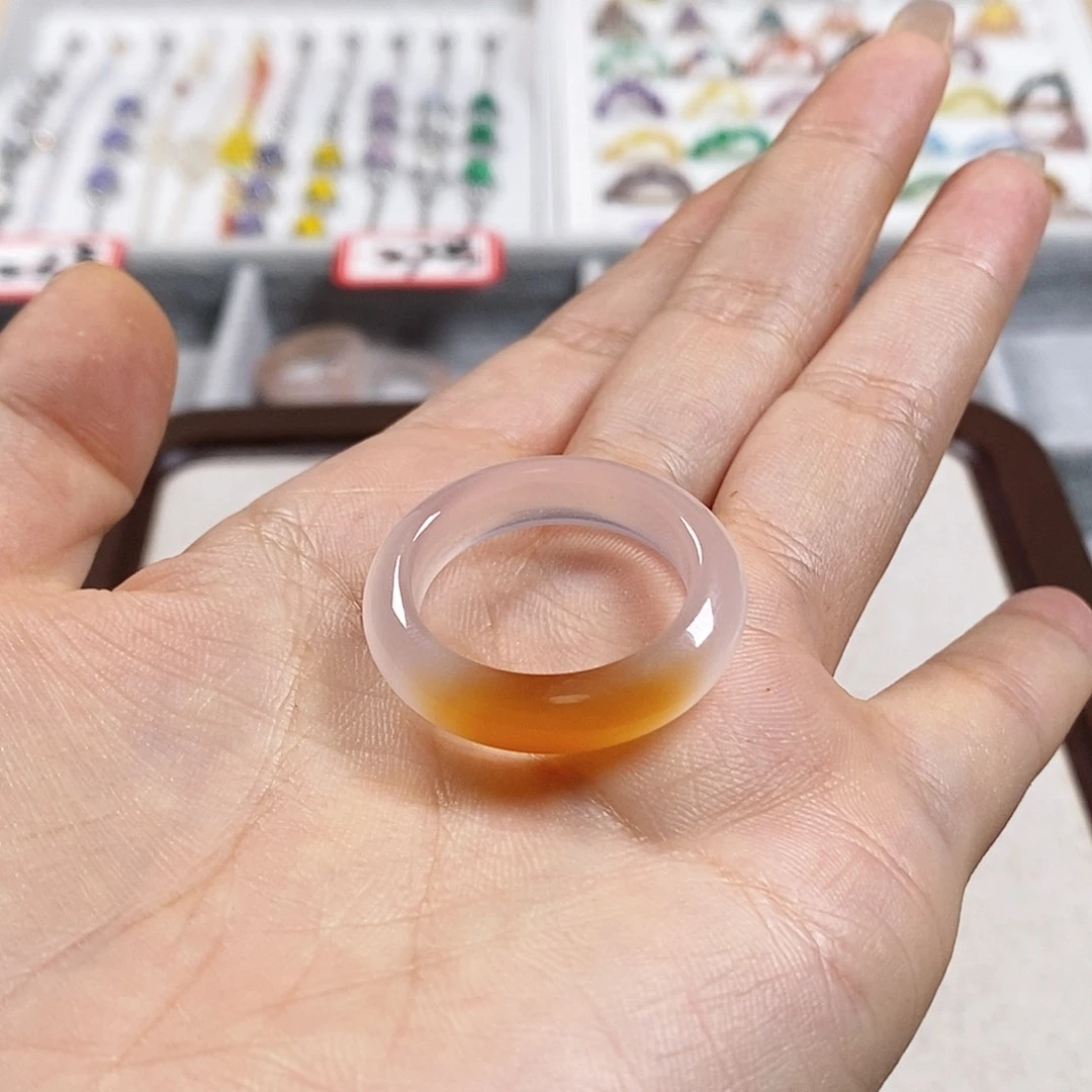 玛瑙/玉髓戒指未镶嵌?****˗
