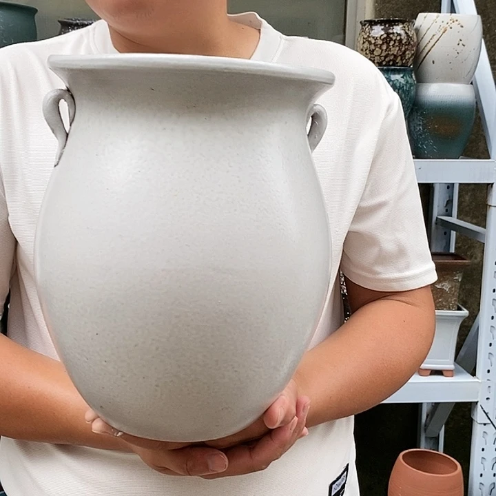 紫砂花盆口21高27瑕疵