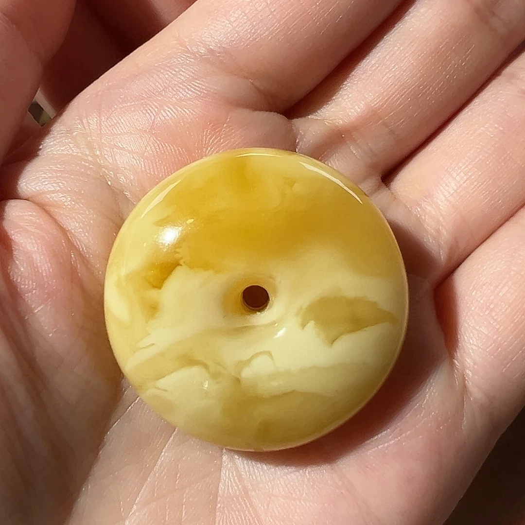 蜜蜡未镶嵌裸石蜜蜡平安扣定制