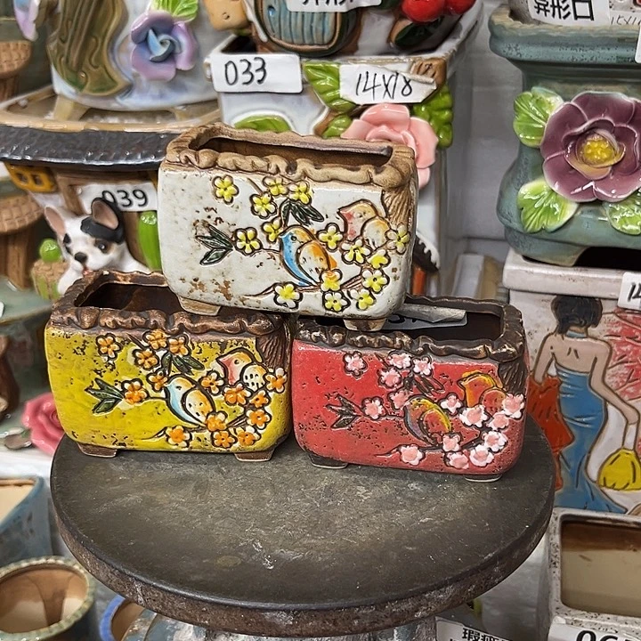 粗陶材质多肉花盆