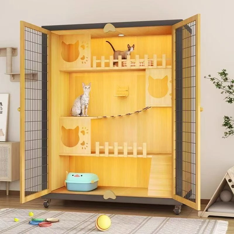 MAIBANG/麦帮猫别墅铁门多层自由超大空间宠物柜猫窝猫箱猫舍‌