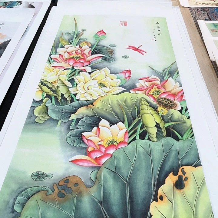 国画书画作品描金拓染金石