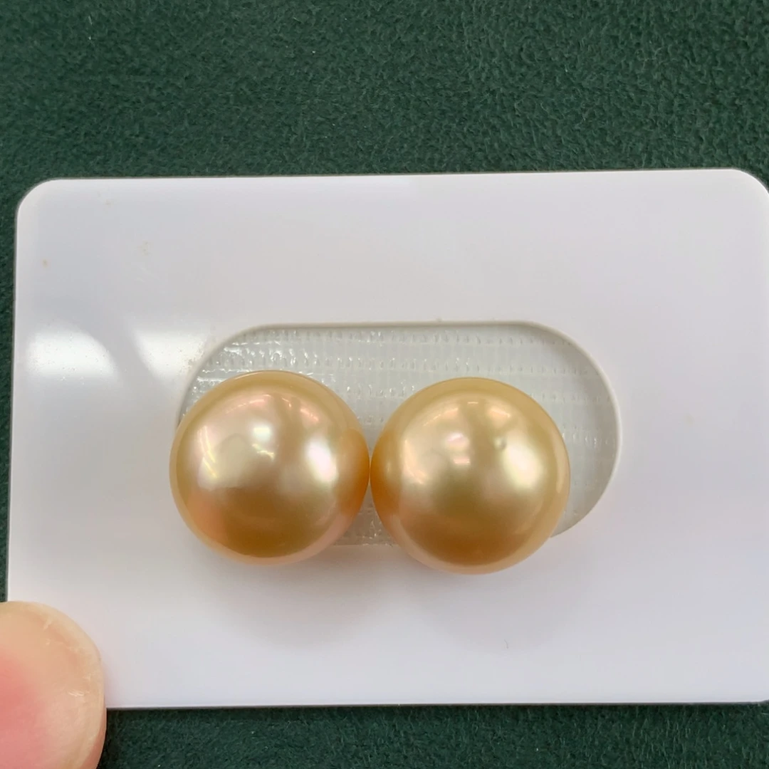 海水珍珠裸珠金珠素钉11.9mm