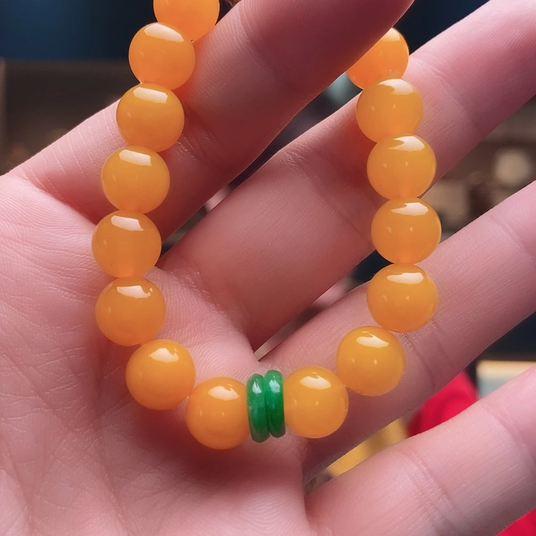 玛瑙/玉髓合金颈饰爱****牙黄玛瑙青金石手串