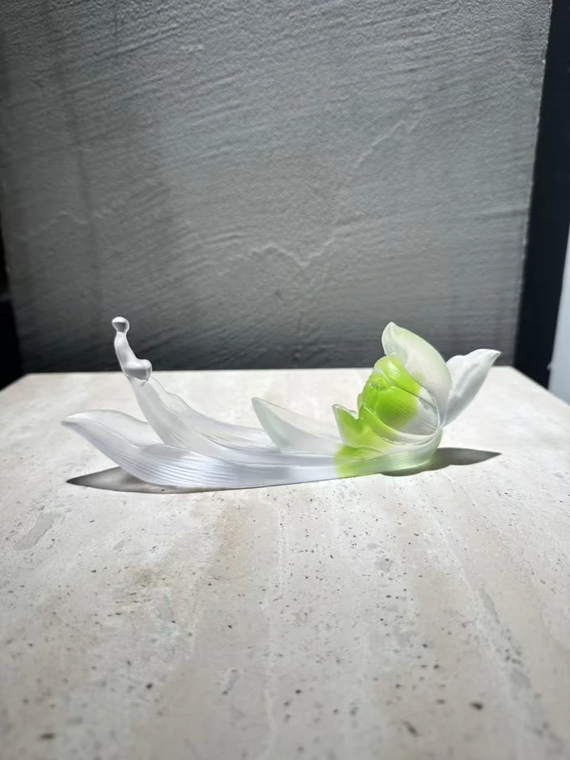 仓一艺术空间【荷花香插】意式极简餐桌玄关艺术中式复古纸镇摆件