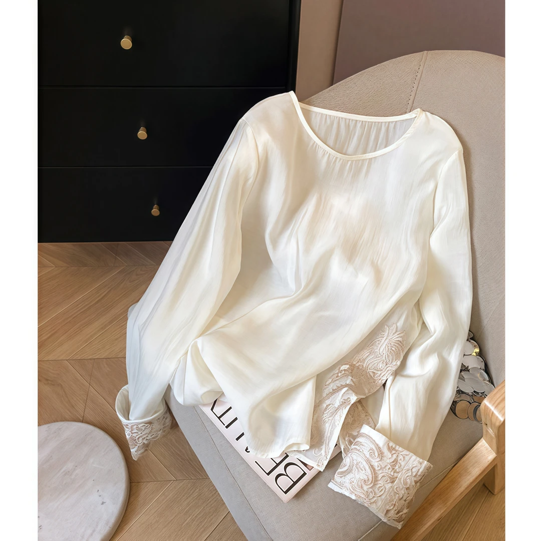 高端国风刺绣开叉设计感长袖2025年春季新款洋气百搭轻薄防晒衬衫