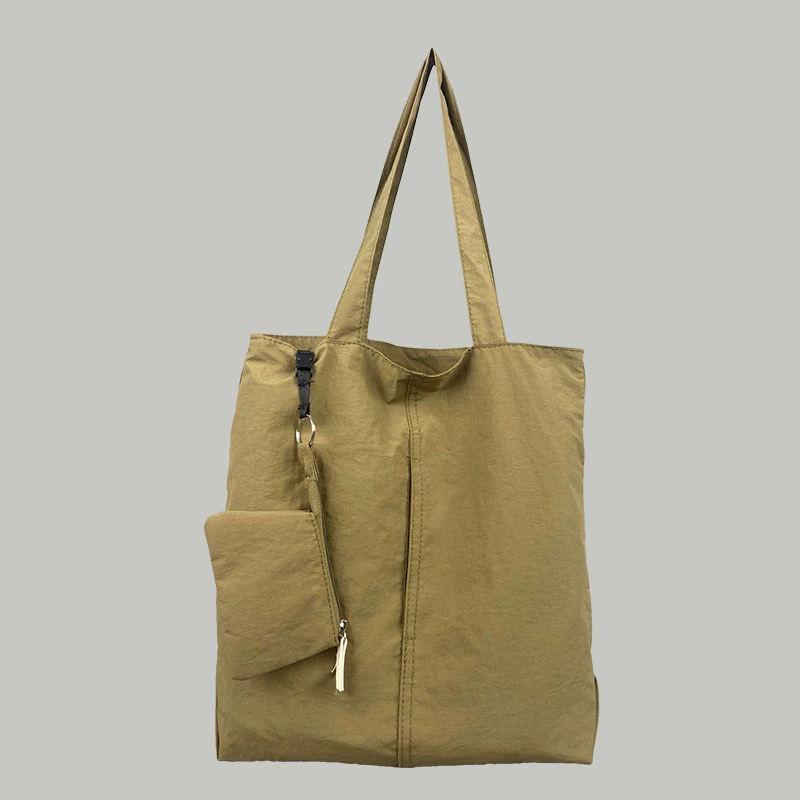 韩系小众托特包包女2025新款大容量尼龙帆布单肩包休闲通勤手提包