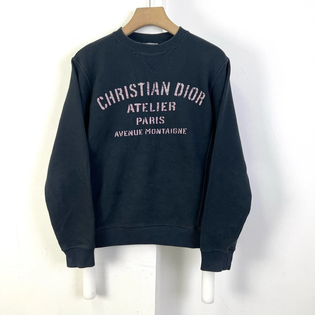95新 DIOR/迪奥 xs码/破坏标语字母卫衣/1090