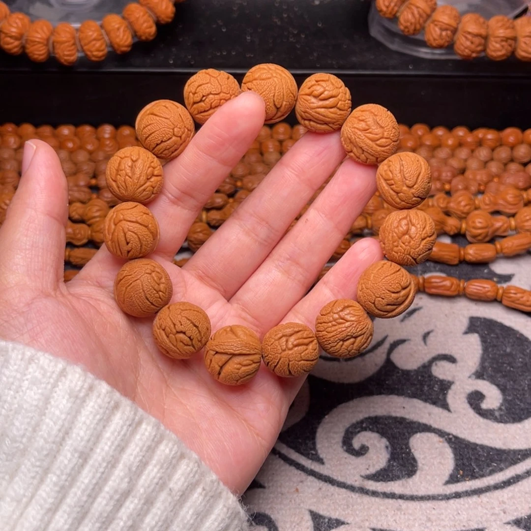 手串桃核龙纹龙珠18