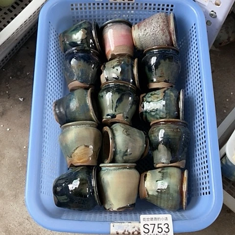 紫砂花盆753瑕疵品口径4到4.5左右