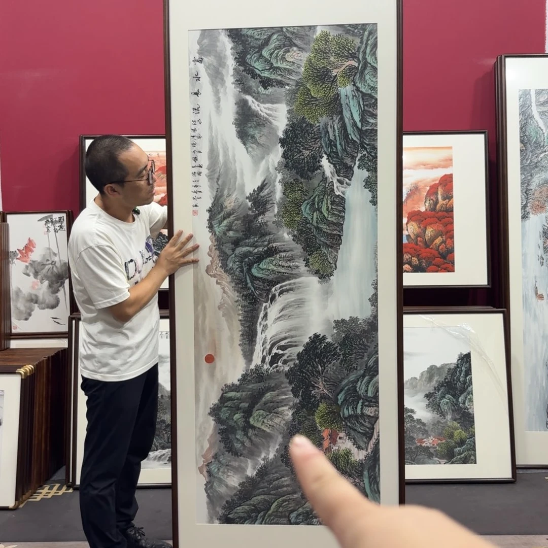 国画手绘作品210*80尺寸
