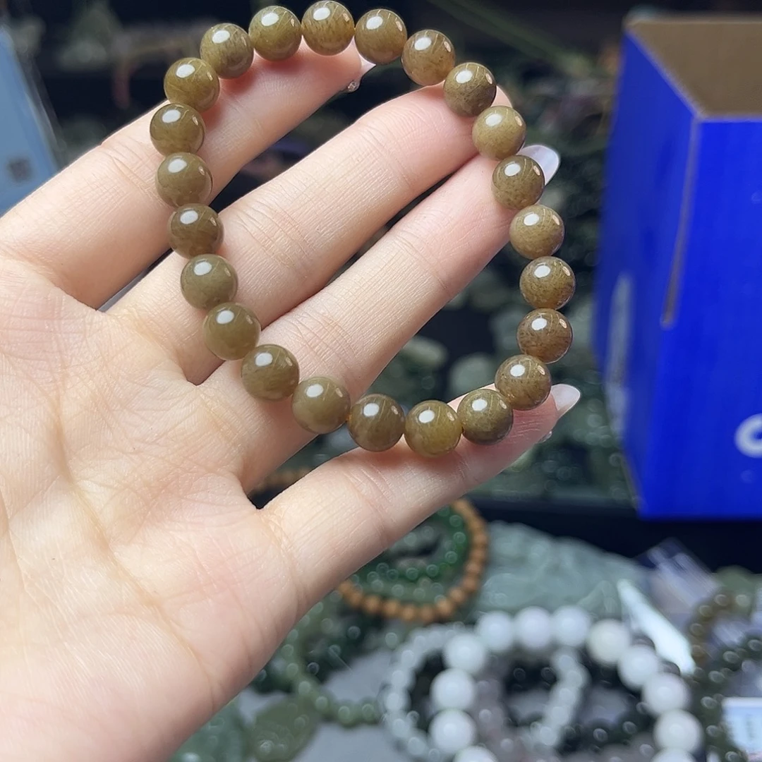 未镶嵌手链和田玉（糖玉）8mm