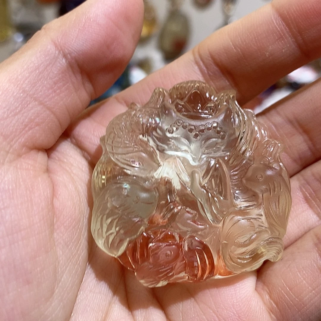 水晶颈饰未镶嵌善**满吊坠