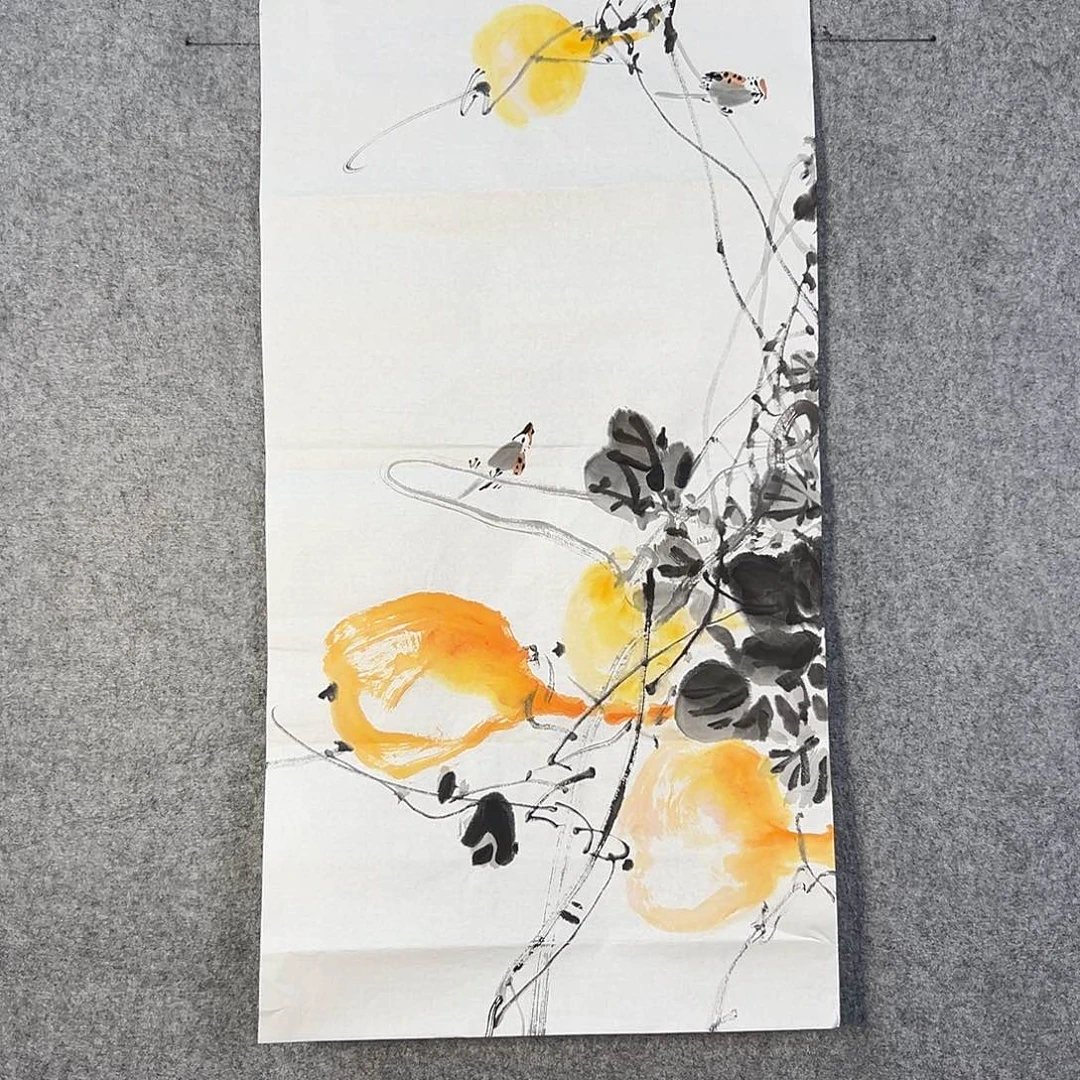 国画655 牡丹之花之叶的颜色与花色