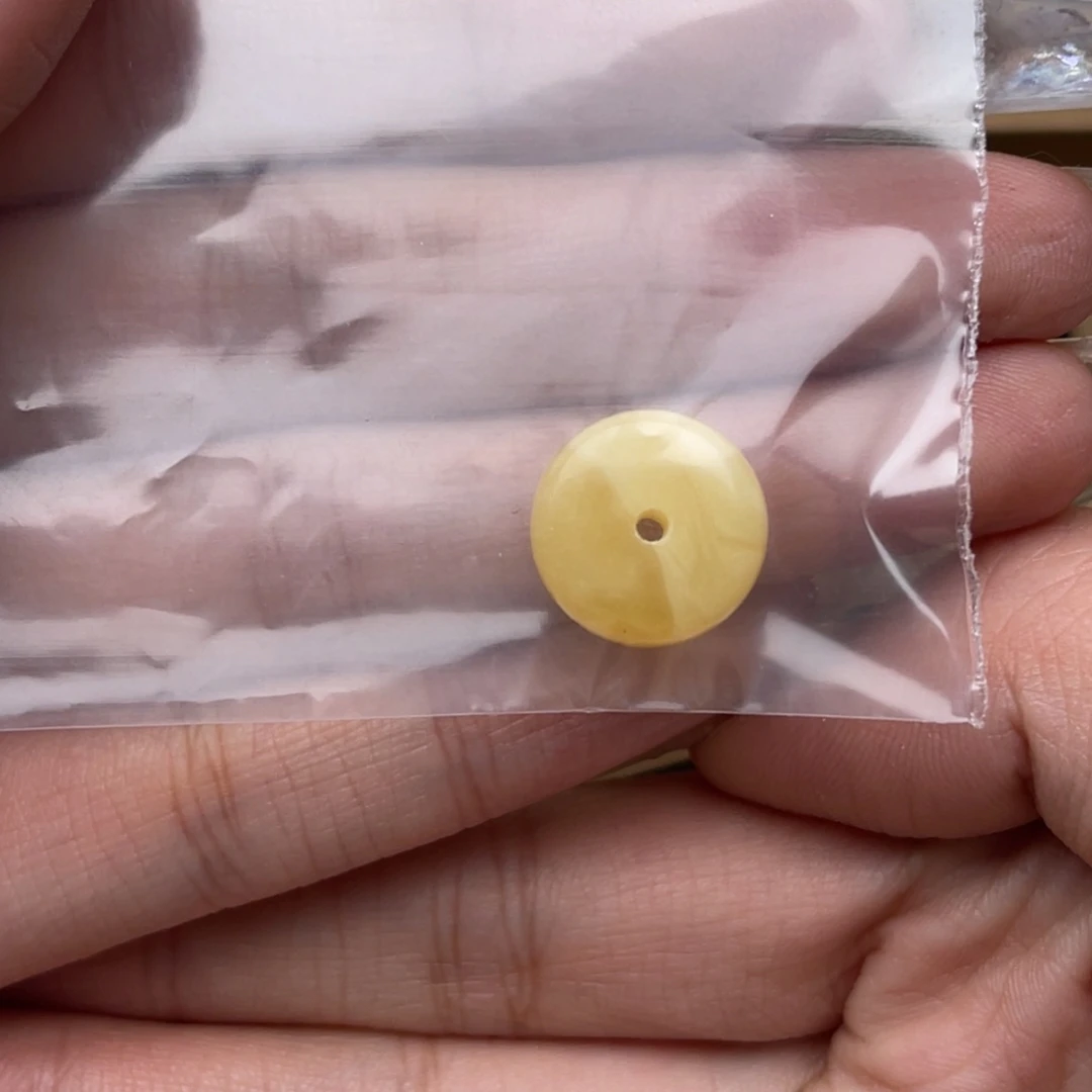 琥珀未镶嵌裸石蜜蜡墩子微瑕静
