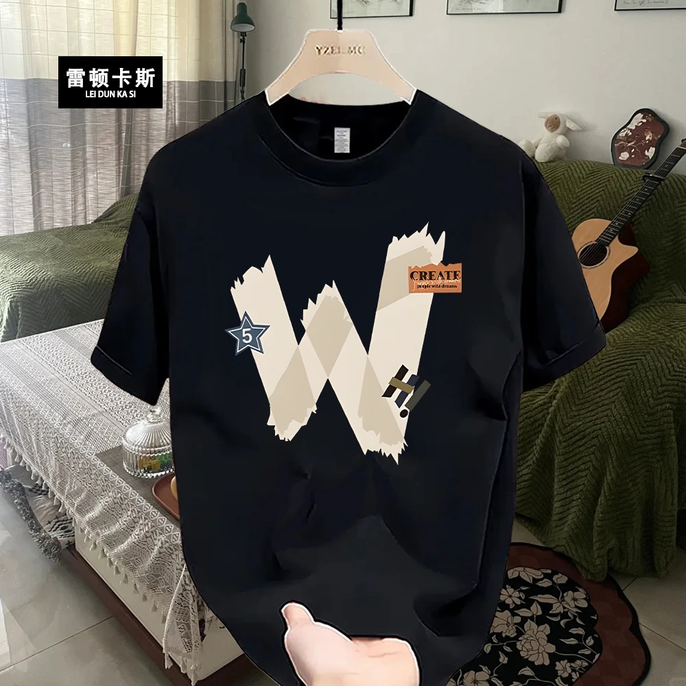 雷顿卡斯重磅纯棉短袖T恤青年男女款t恤夏季ins潮牌圆领上衣