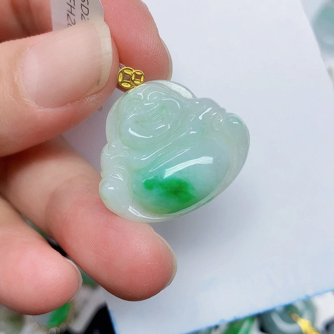 翡翠18K金镶嵌颈饰345678