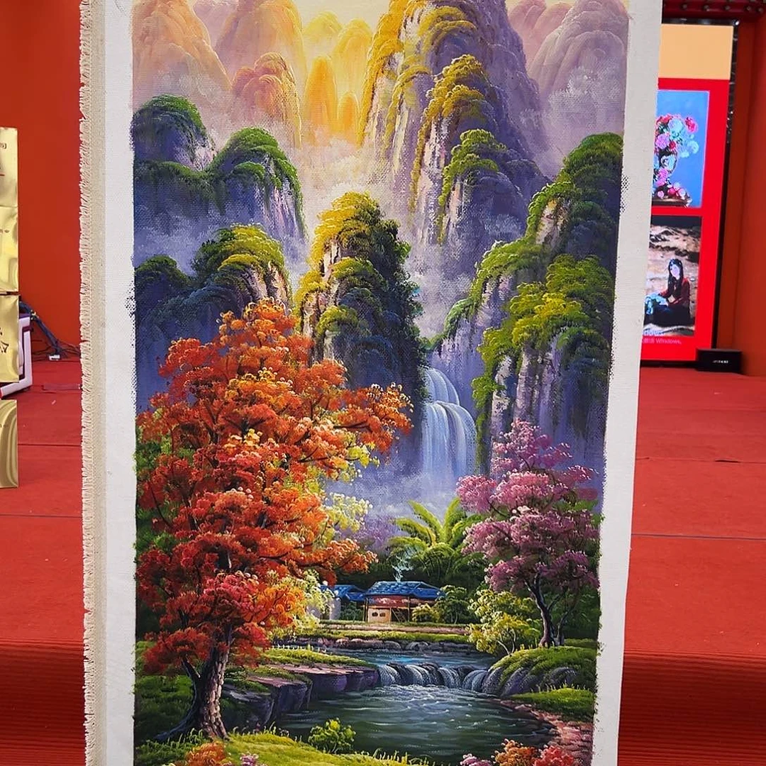 国画油画家二郎精品作品
