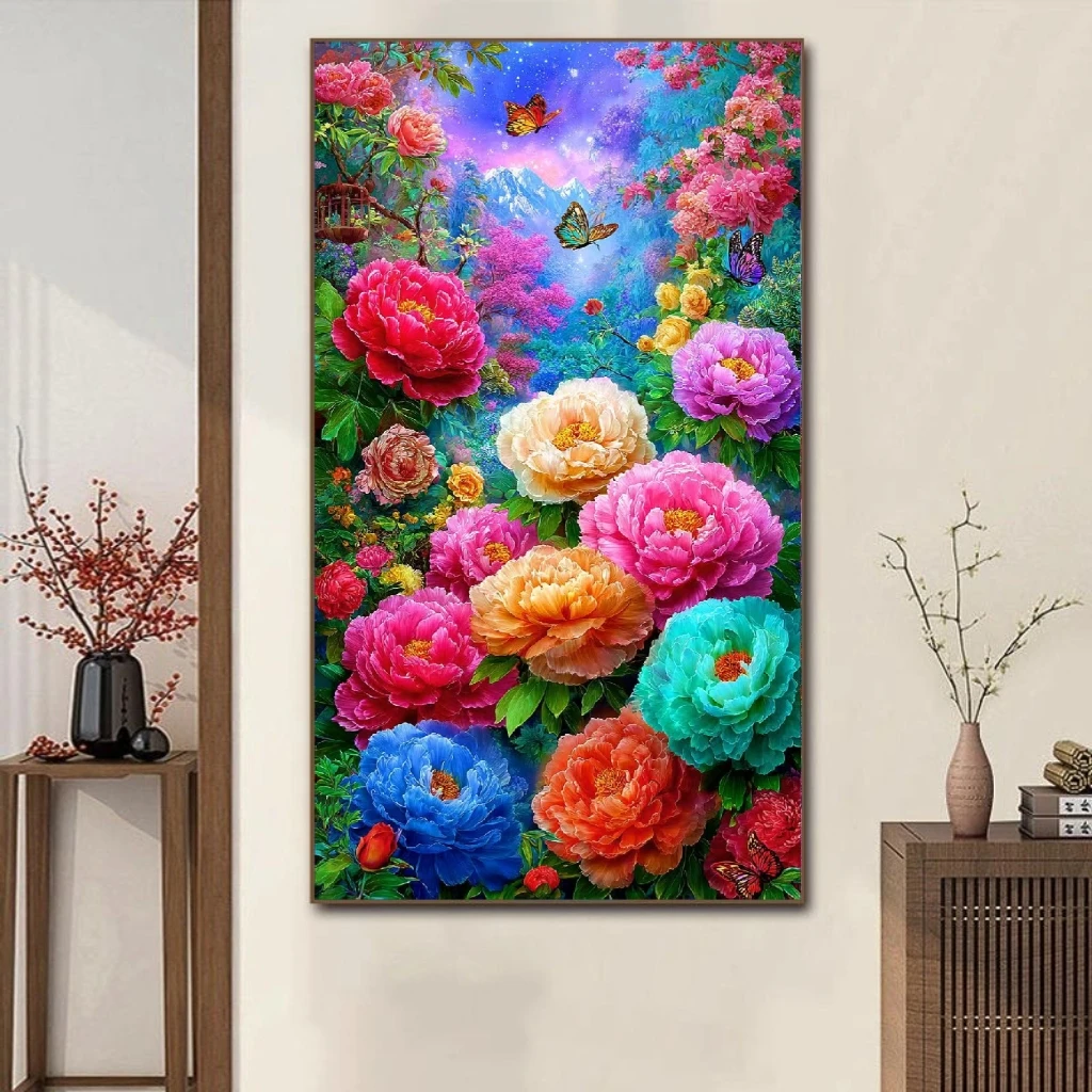 定制十字绣 原创版权繁花倾城小格没绣的f2218