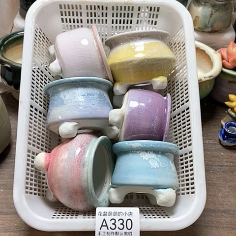 紫砂花盆330微瑕品口径5到6左右