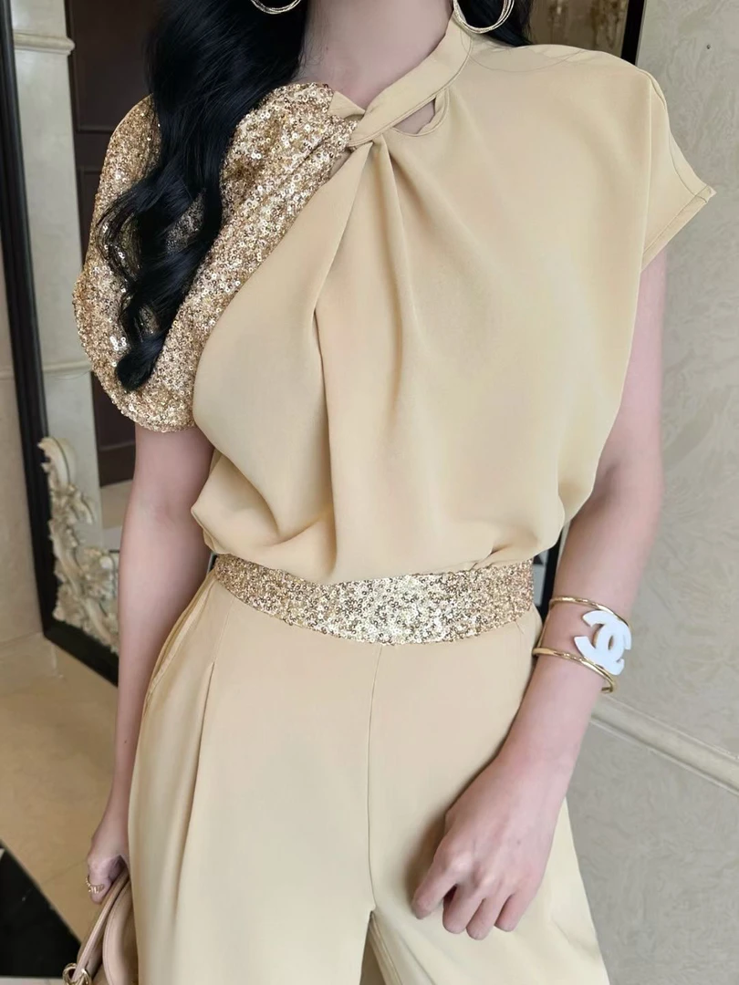 2025夏季新款时尚气质女设计感套装两件套