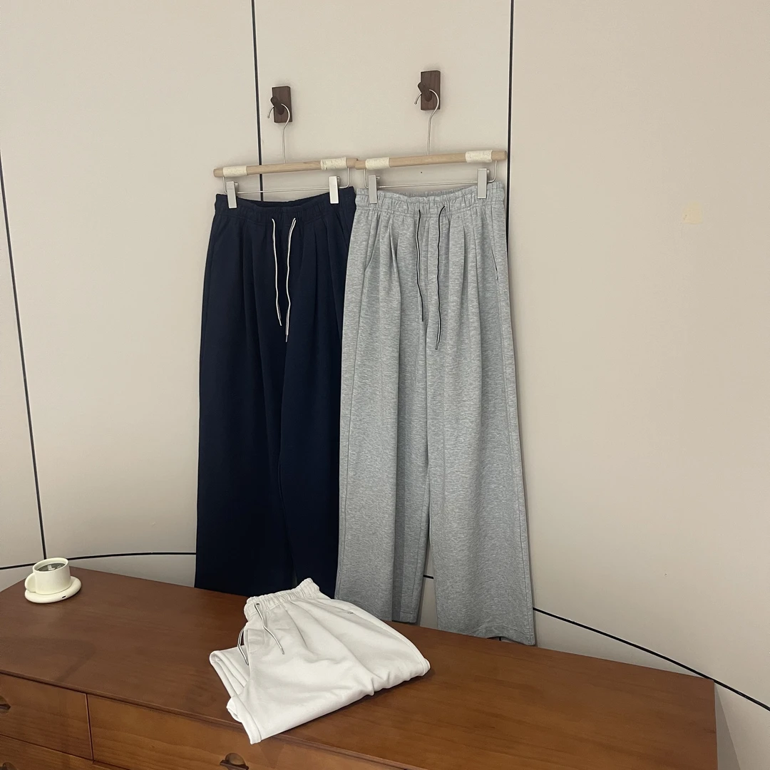 新款气质休闲松紧腰抽绳休闲裤ZW8058