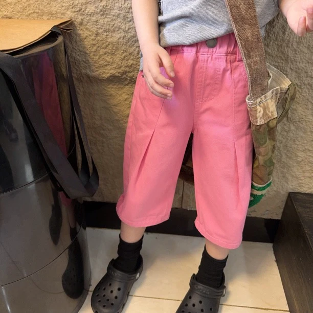 现货MZ.儿童夏季新款日系定制款休闲时髦中裤短裤2146