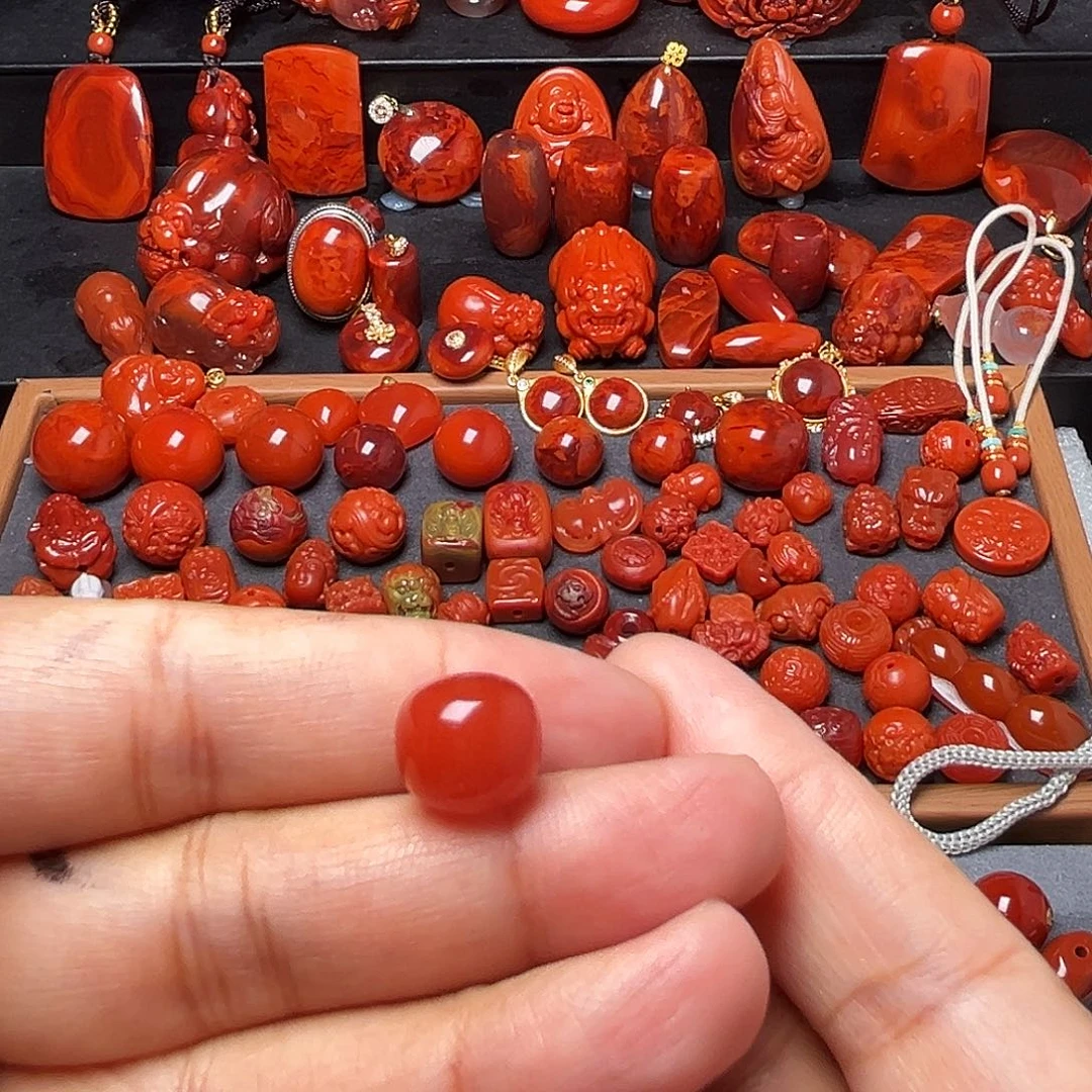 南红玛瑙未镶嵌配饰保山老型11.5mm
