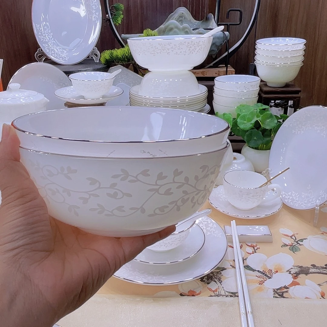 玉瓷暗香。大理石面碗各一个