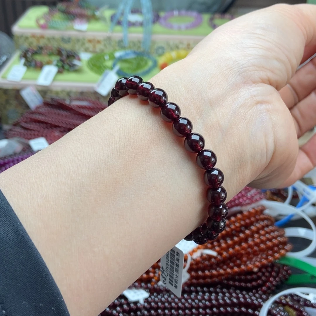 石榴石手串未镶嵌手串7,3