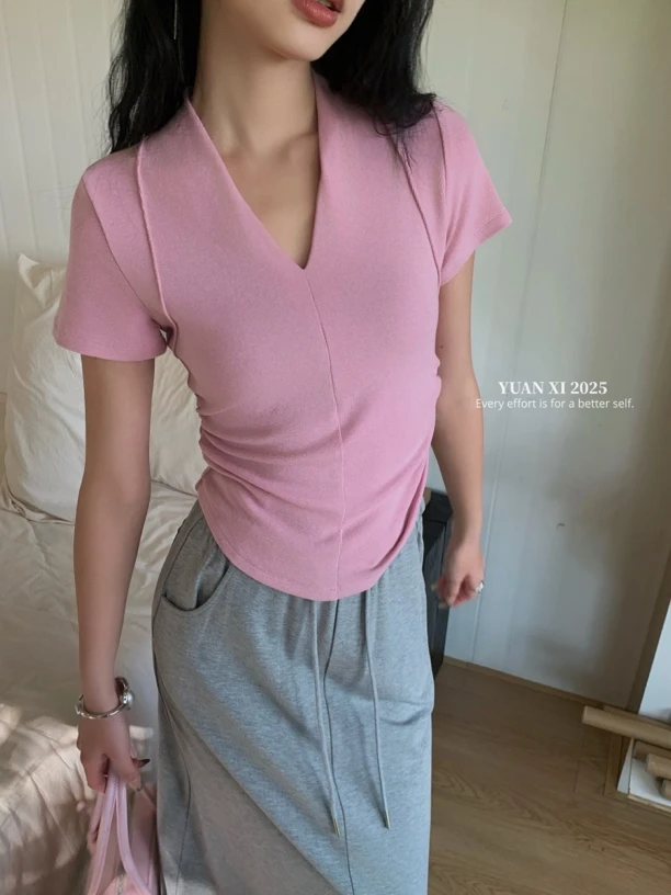 3026款弹力显瘦上衣